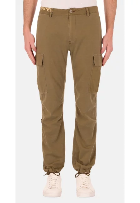 Карго панталон с памук - Тъмнозелен