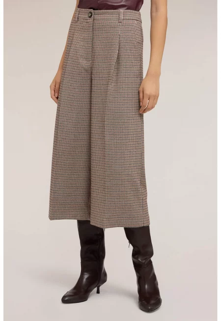 Кариран панталон Palazzo капри