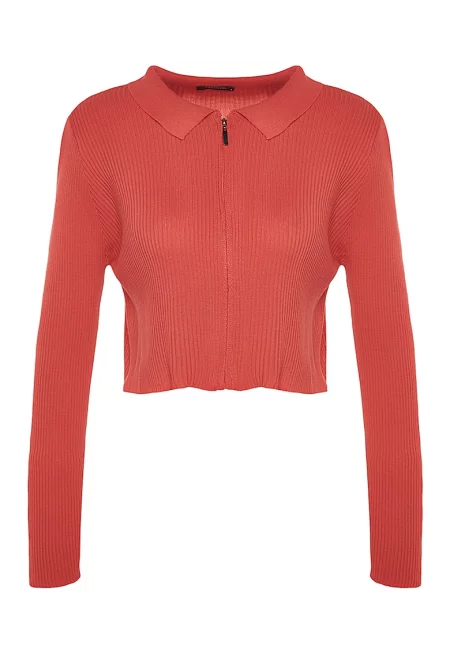 Къса жилетка с цип