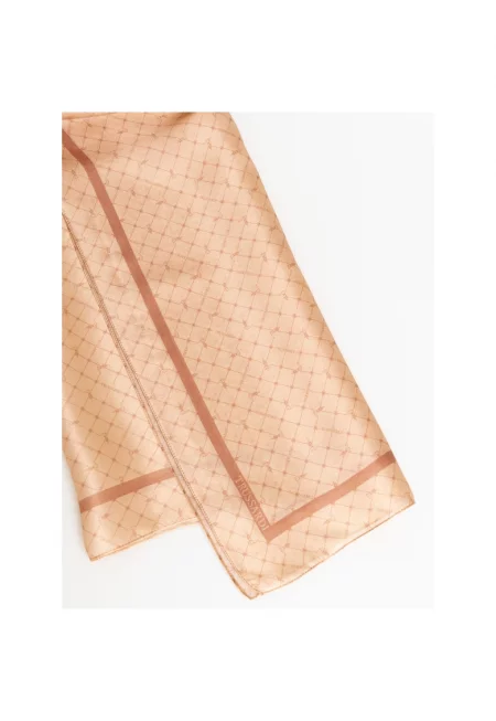Копринен шал с десен - Розово