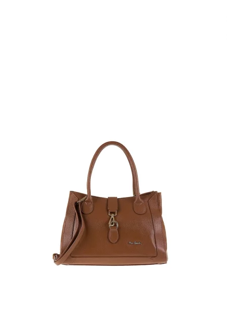 Кожена чанта Althea с отделяща се презрамка - Кафяв