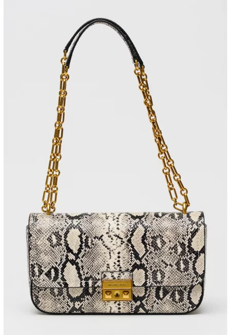 Кожена чанта за рамо Tribeca с шагрен