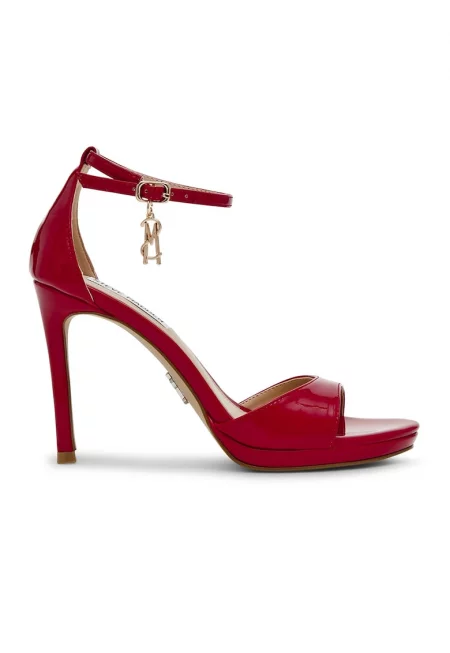 Лачени сандали - Червен