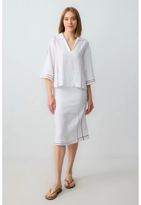 Ленена пола - Бял