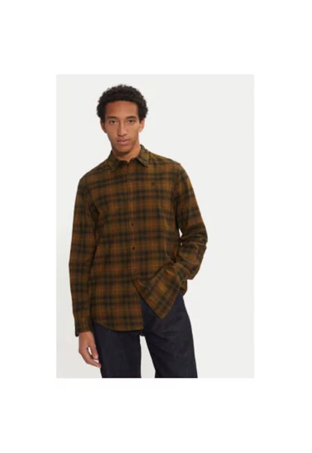 Мъжка риза -  304465406 - Памук - Зелен - Зелен