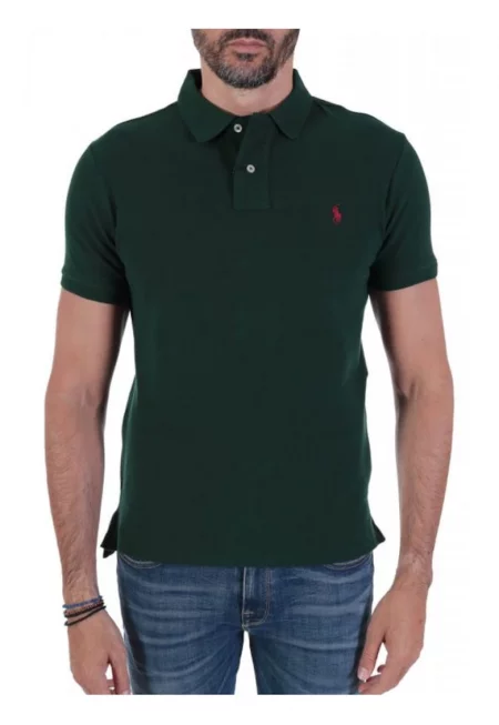 Мъжка тениска -  Slim fit - Памук - Зелен -