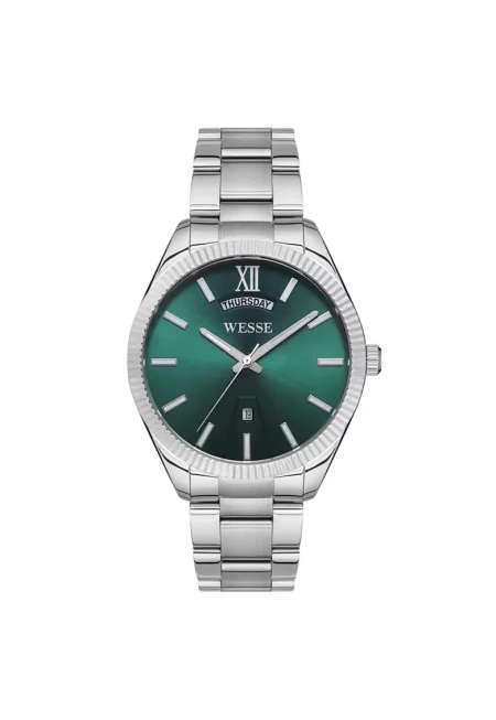 Мъжки часовник  WWG205506 - 42 мм - метална каишка - зелен циферблат - водоустойчив 5 ATM