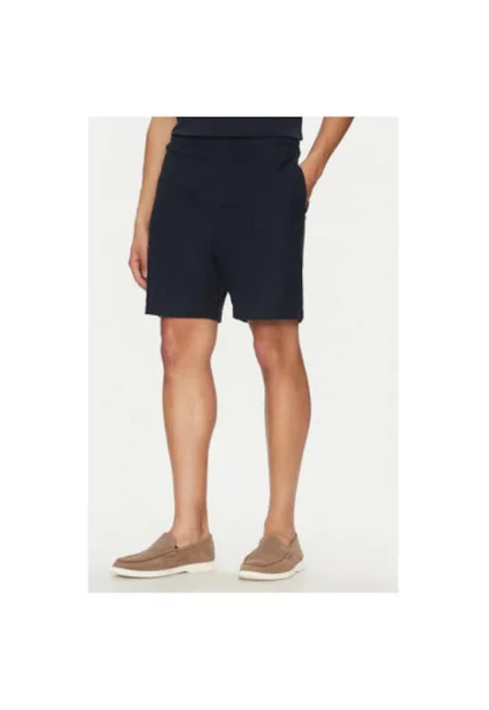 Мъжки къси панталони  10019312 30045554 - памук - тъмносиньо - Тъмносин