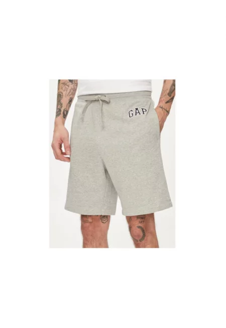 Мъжки шорти -  304143410 - Памук - Сив - Сив