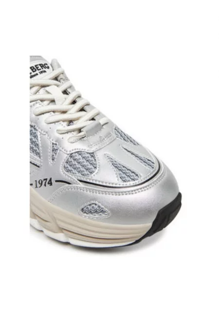 Мъжки спортни обувки  IU17060O IU1706 - Естествена кожа - Сребрист - Сребрист