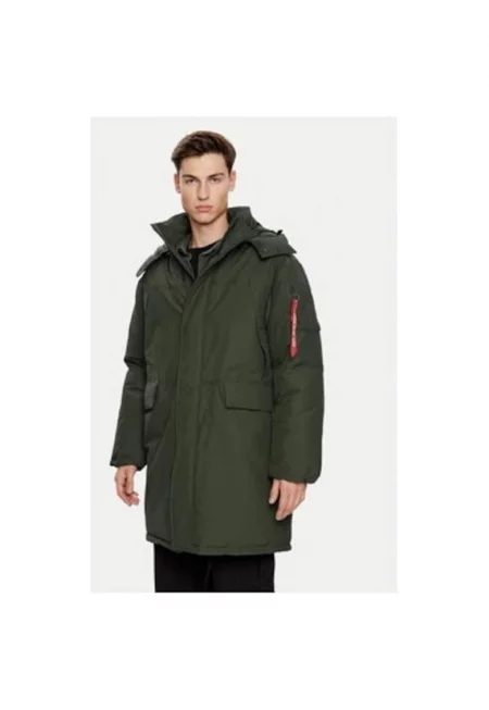 Мъжко яке -  304544040 - Памук/Найлон - Зелено - Зелен