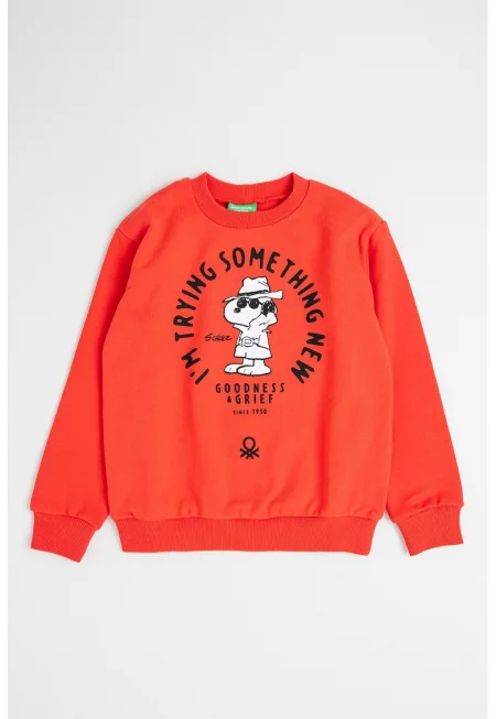 Памучен суитшърт с принт Peanuts