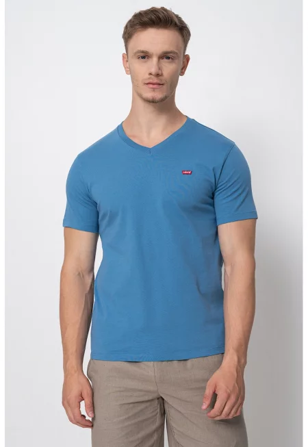 Памучна тениска Housemark с шпиц