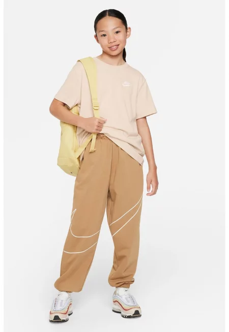 Памучна тениска Sportswear с овално деколте