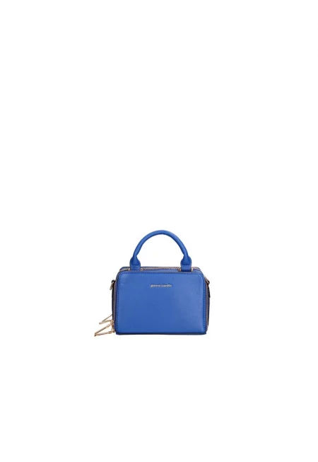 Pierre Cardi - Ръчна чанта от еко кожа с цип - Син