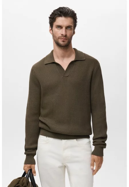 Плетен шпиц пуловер