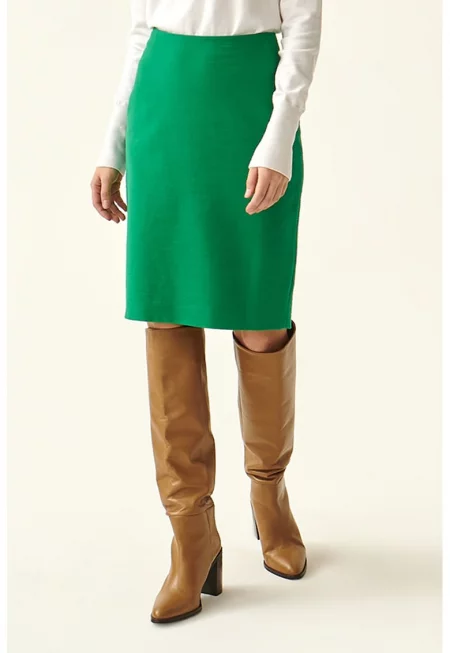 Пола тип молив Donri с висока талия - Зелен