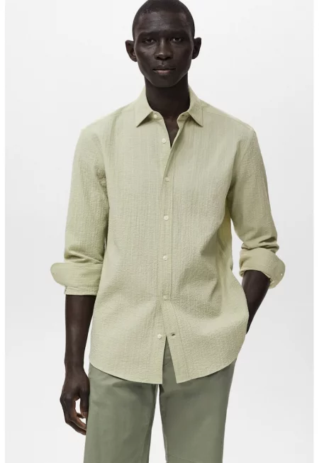 Релефна риза с памук