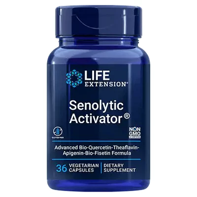 Кверцетин, теафлавини и апигенин - Senolytic Activator - Антиейджинг формула за клетъчно здраве, 36 капсули