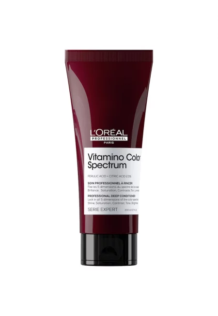 Serie Expert Vitamino Color Spectrum балсам за боядисана коса - за фиксиране на цвета - по-копринена и по-здрава коса - блестяща коса - с фелурова киселина и ...