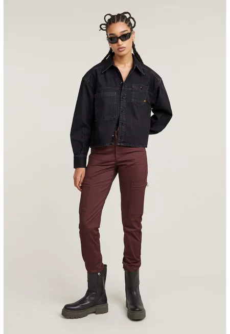 Скини панталон карго - Коняк кафяв