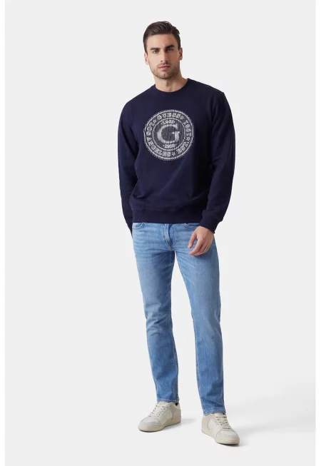 Слим дънки с лиосел - Син