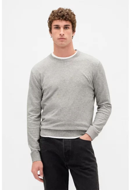 Слим суитшърт CashSoft с овално деколте