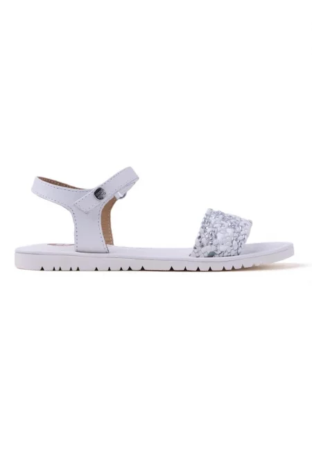 Сплетени кожени сандали Mahiu - Бял