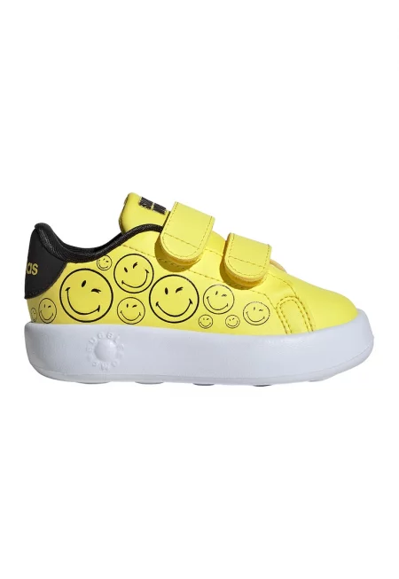 Спортни обувки от еко кожа с велкро - Черен/Жълт