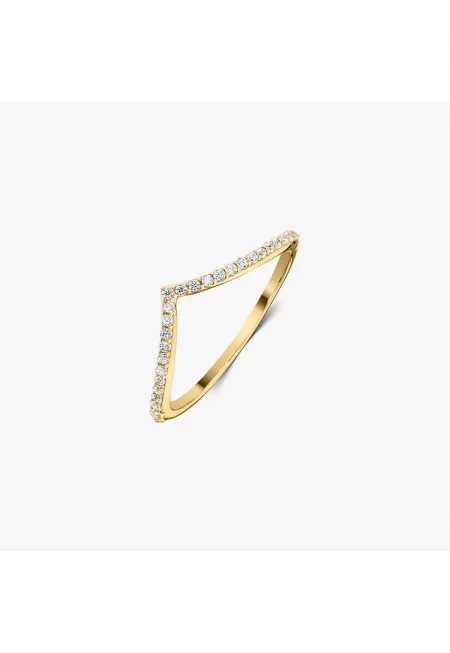 Сребърен пръстен Golden Simple V - Цирконий