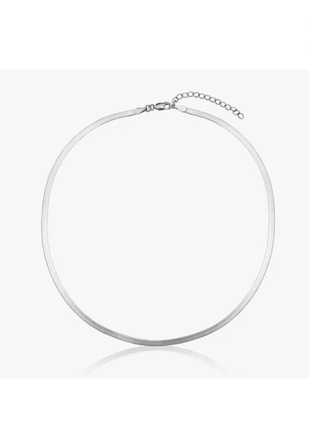 Сребърна огърлица тип Herringbone