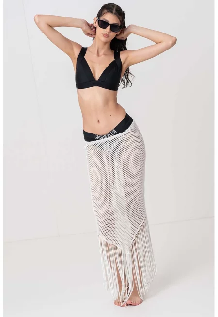 Триъгълен сутиен с дебели презрамки - Черен