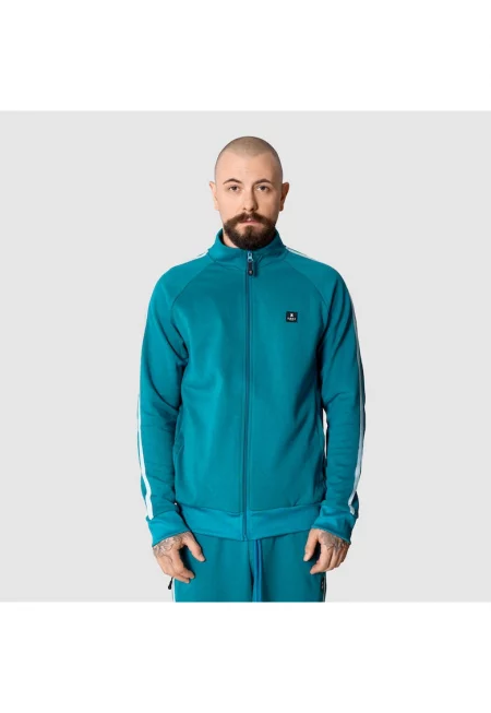 Унисекс суитшърт Crooked с лого и цип