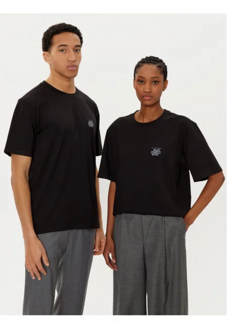 Унисекс тениска -  305038661 - Органичен памук - Черна - Черен