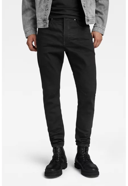 Вталени дънки D-staq 3D с джобове - Черен