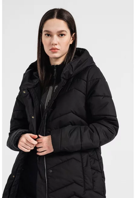 Зимно яке с джобове Kyoto - Черен