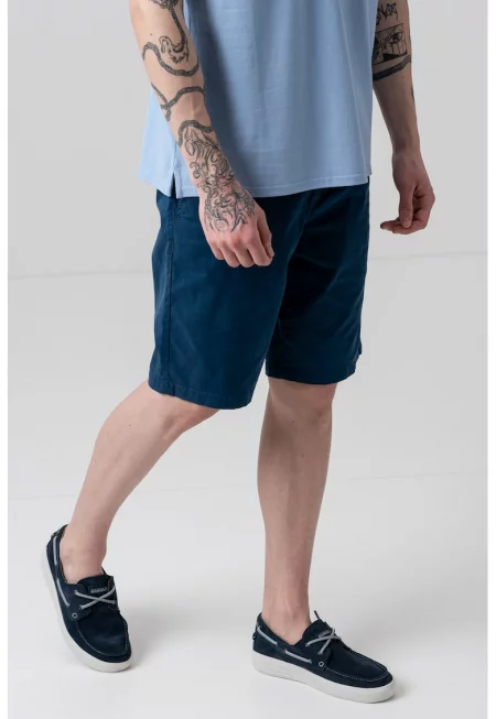 Бермуди чино със скосени джобове - Син