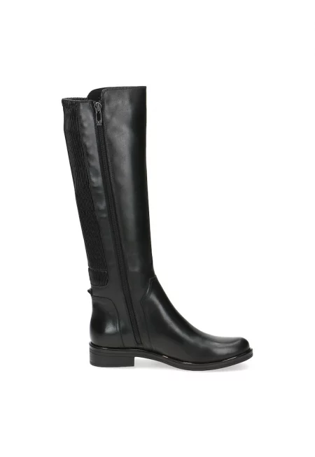 Ботуши от кожени панели - Черен