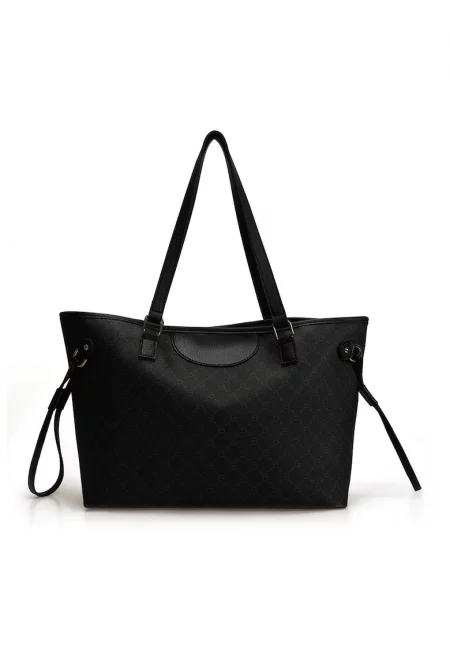 Чанта с лого - Черен/Сив