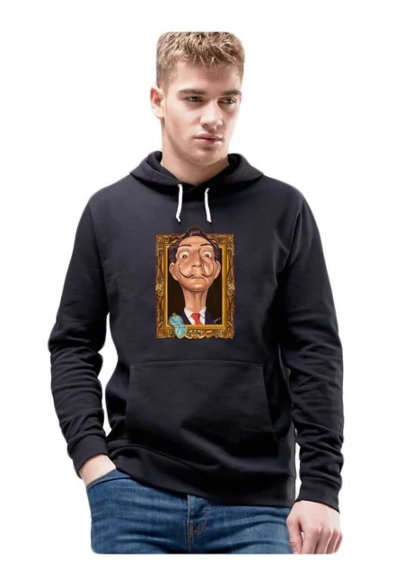 Черна мъжка качулка - Dali - Рамка