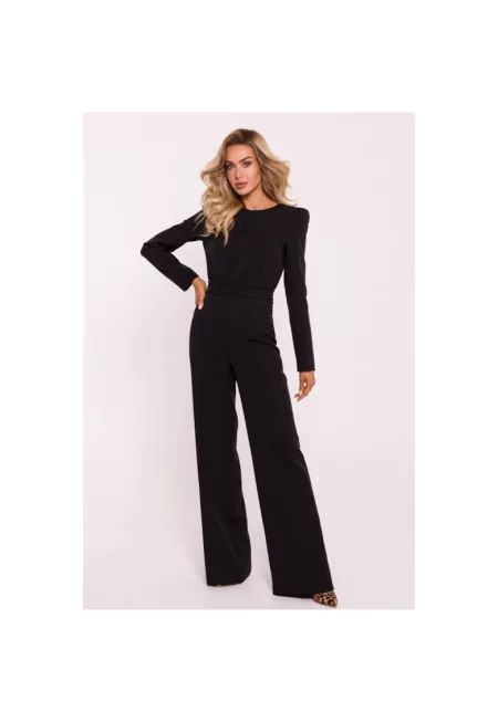 Дълъг гащеризон с широки крачоли -