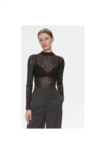 Дамска блуза -  303661090 - Полиамид - Черен