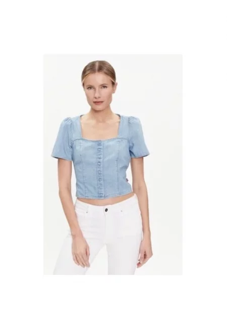 Дамска блуза  303866631 - Памук/Памук - Синя - Син