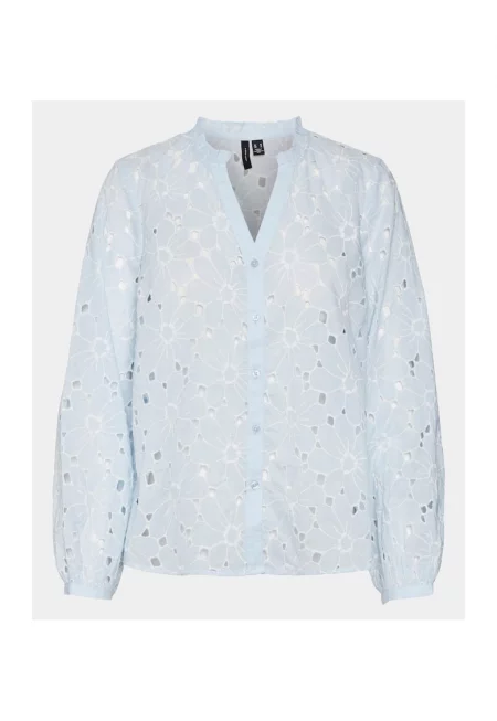 Дамска риза -  303612238 - Синя - Памук