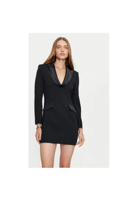 Дамска рокля - Империал - 304857478 - Полиестер - Черен - Черен