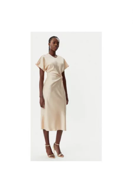 Дамска рокля - Ринасименто - 305317810 - Полиестер - Бежов