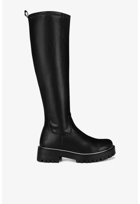 Дамски ботуши  5905588967965 - Синтетични - - Черен