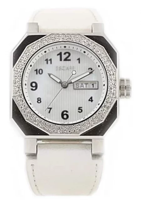 Дамски часовник  модел ECP10269 - каишка от екологична кожа - 36 мм - водоустойчивост 5 ATM - сребрист