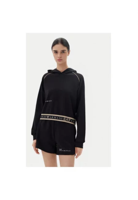 Дамски кецове Emporio Armani  7W000277 AF12501 - Полиестер/Памук - Черни