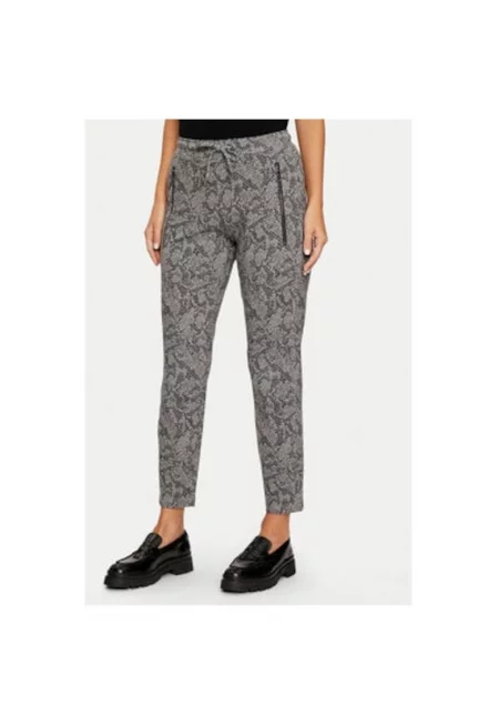 Дамски панталон -  304695636 - Вискоза/Полиамид - Сив - Сив